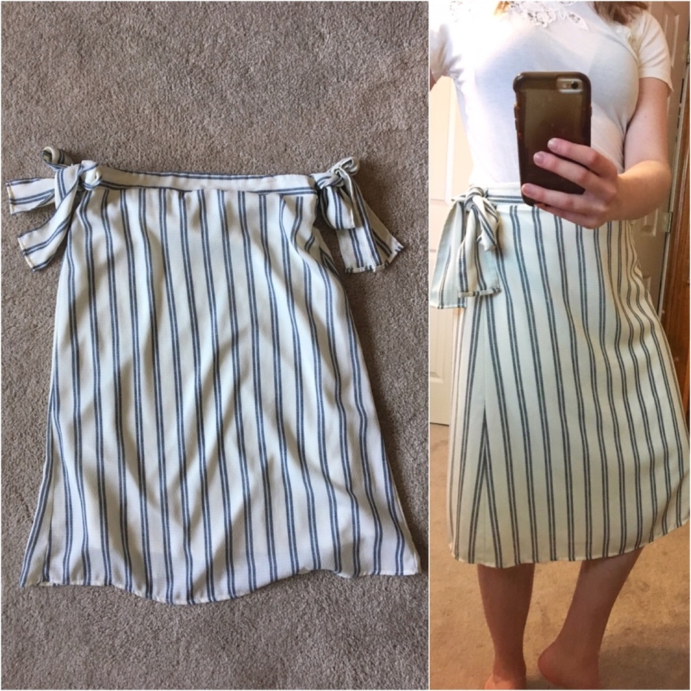 Striped Midi Skirt
